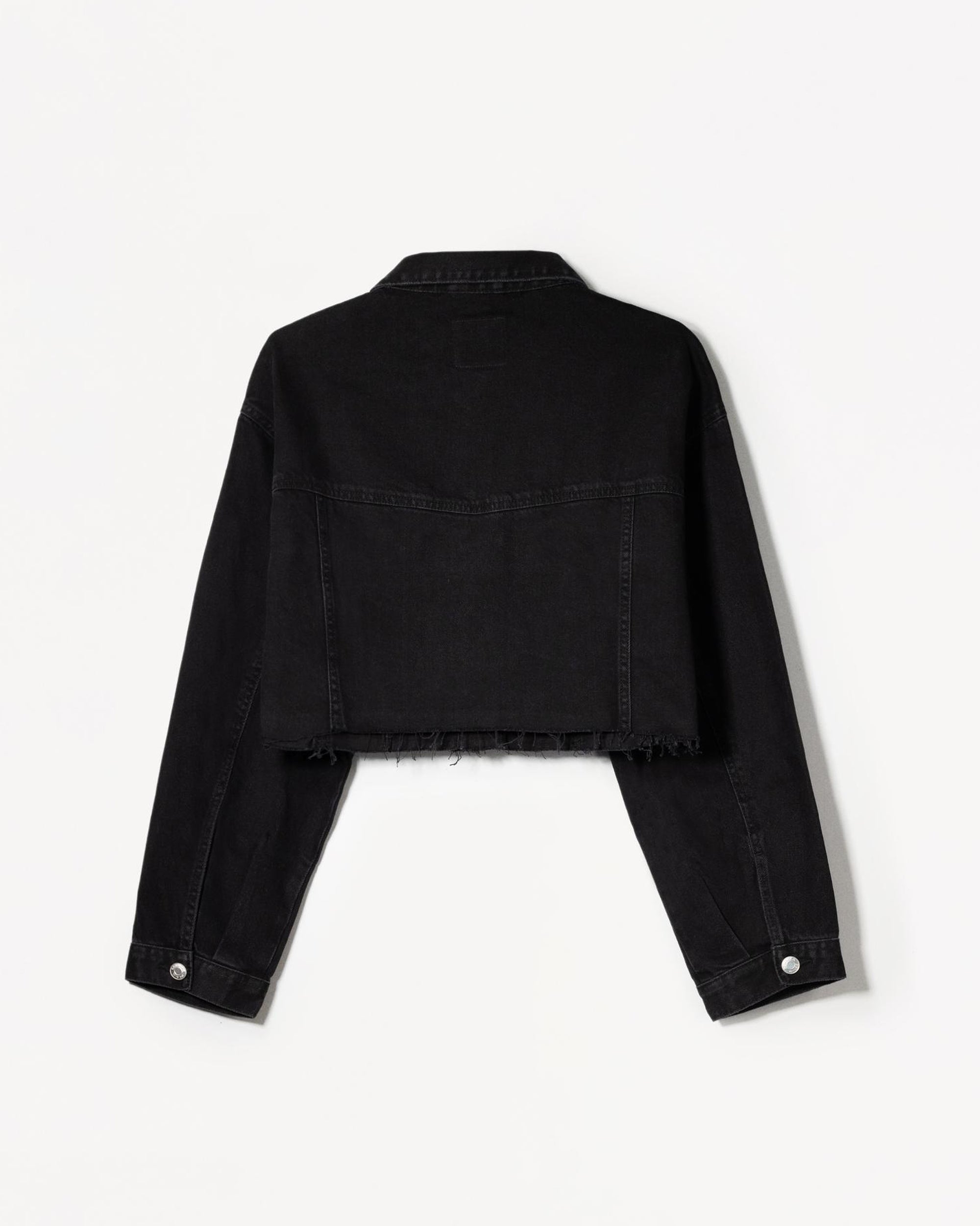 Cazadora denim cropped