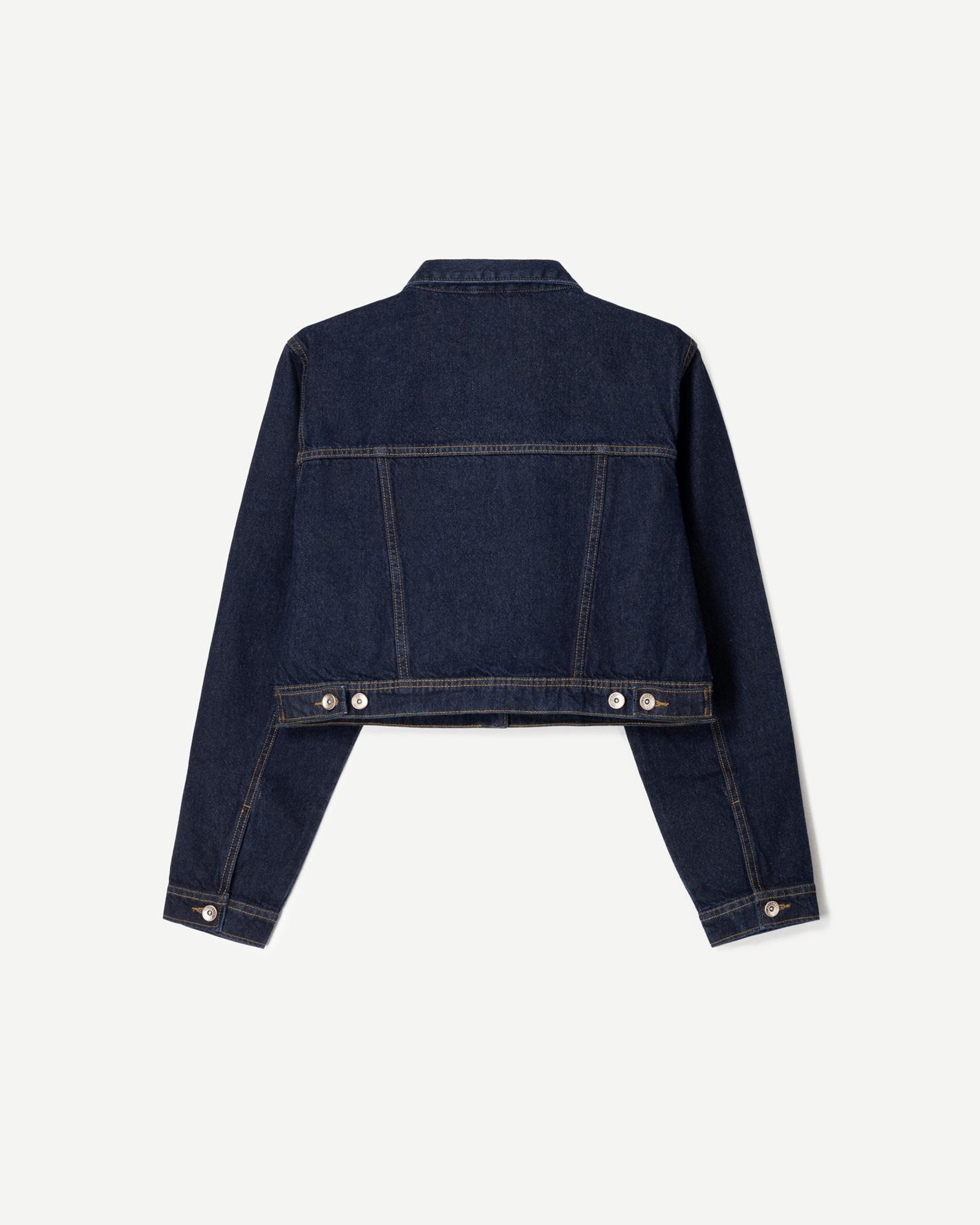 Cazadora denim cropped