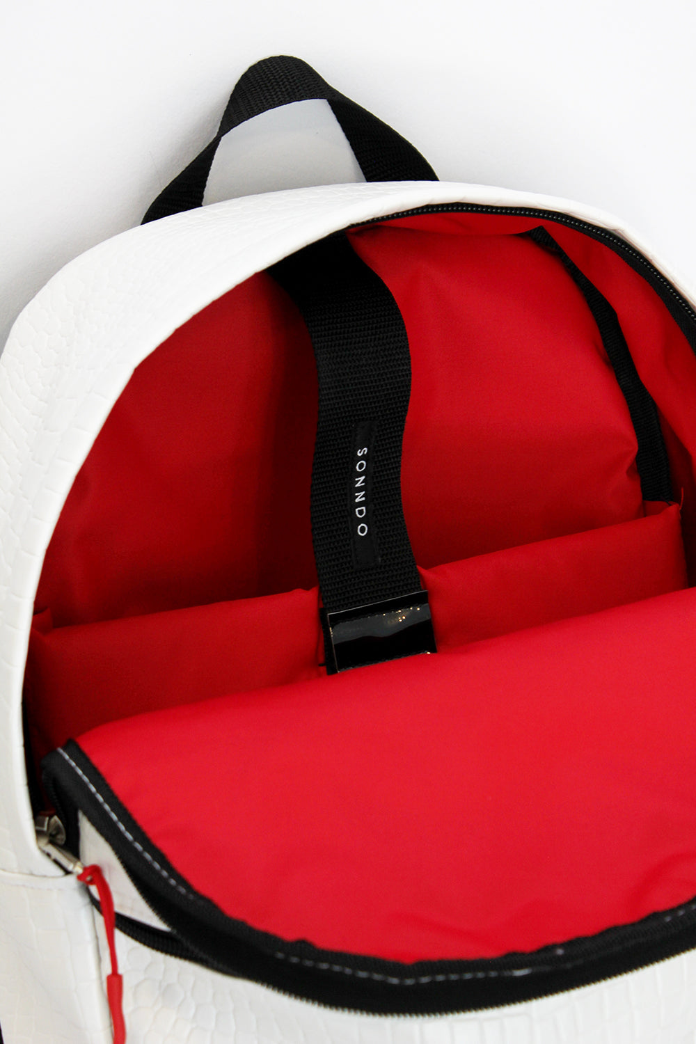 Mochila blanca textura