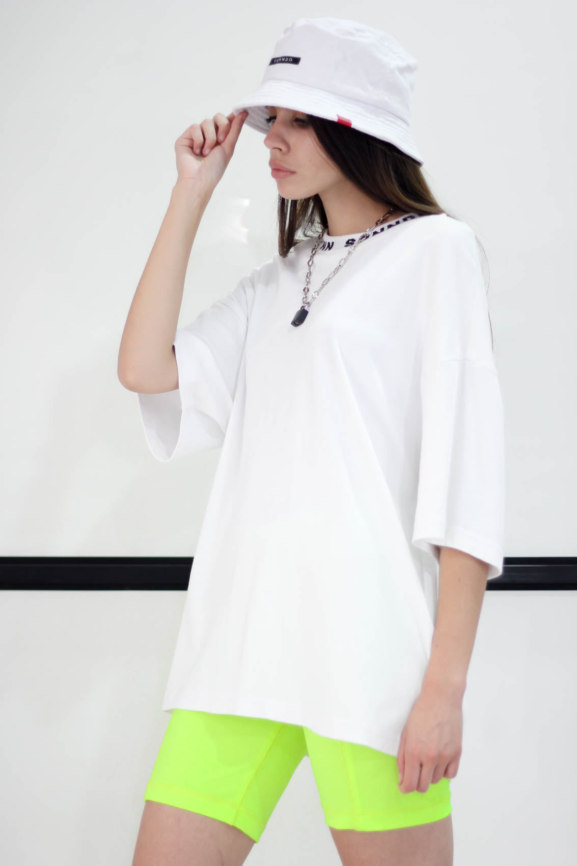 Camiseta oversize blanco
