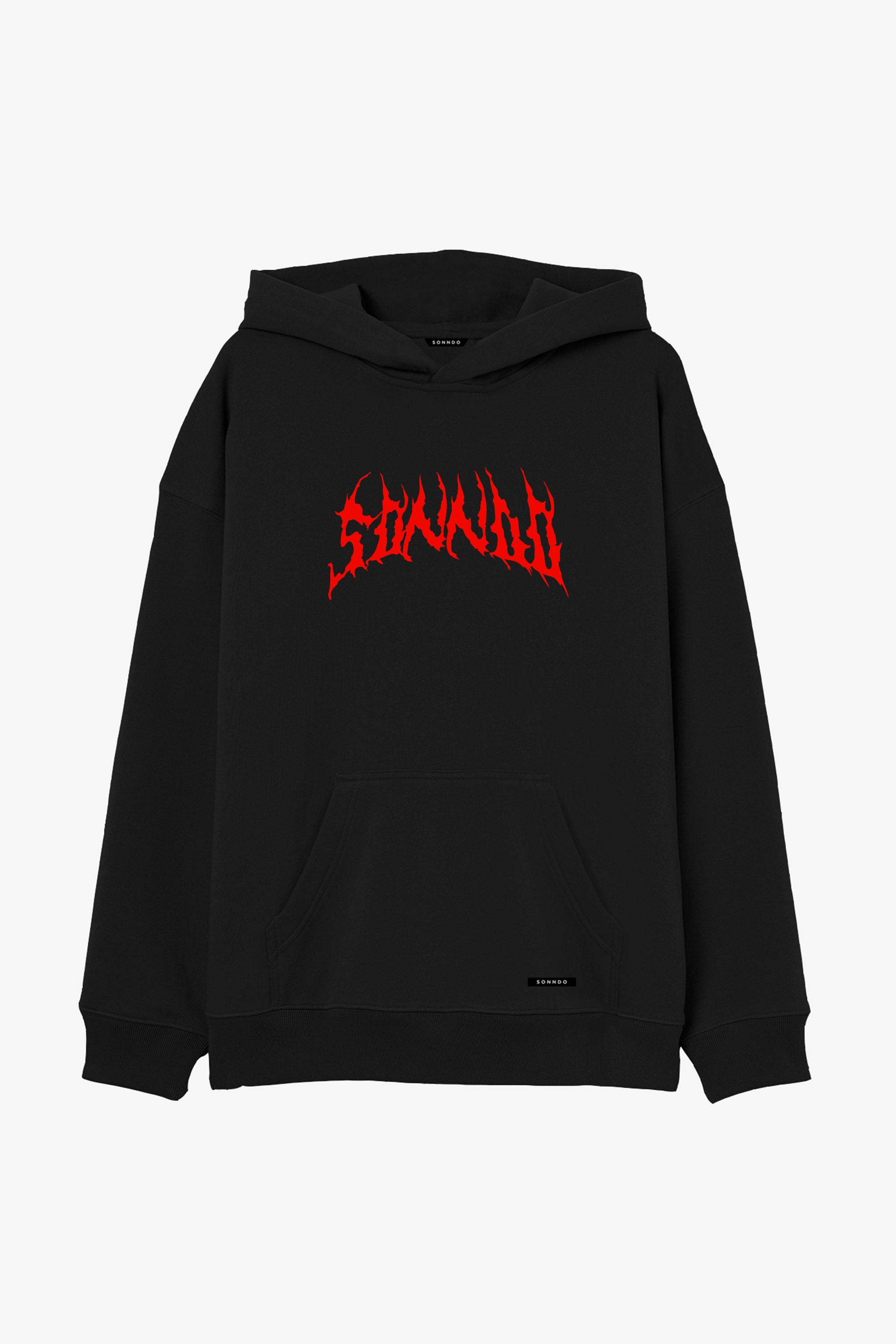 Sudadera oversize logo metal