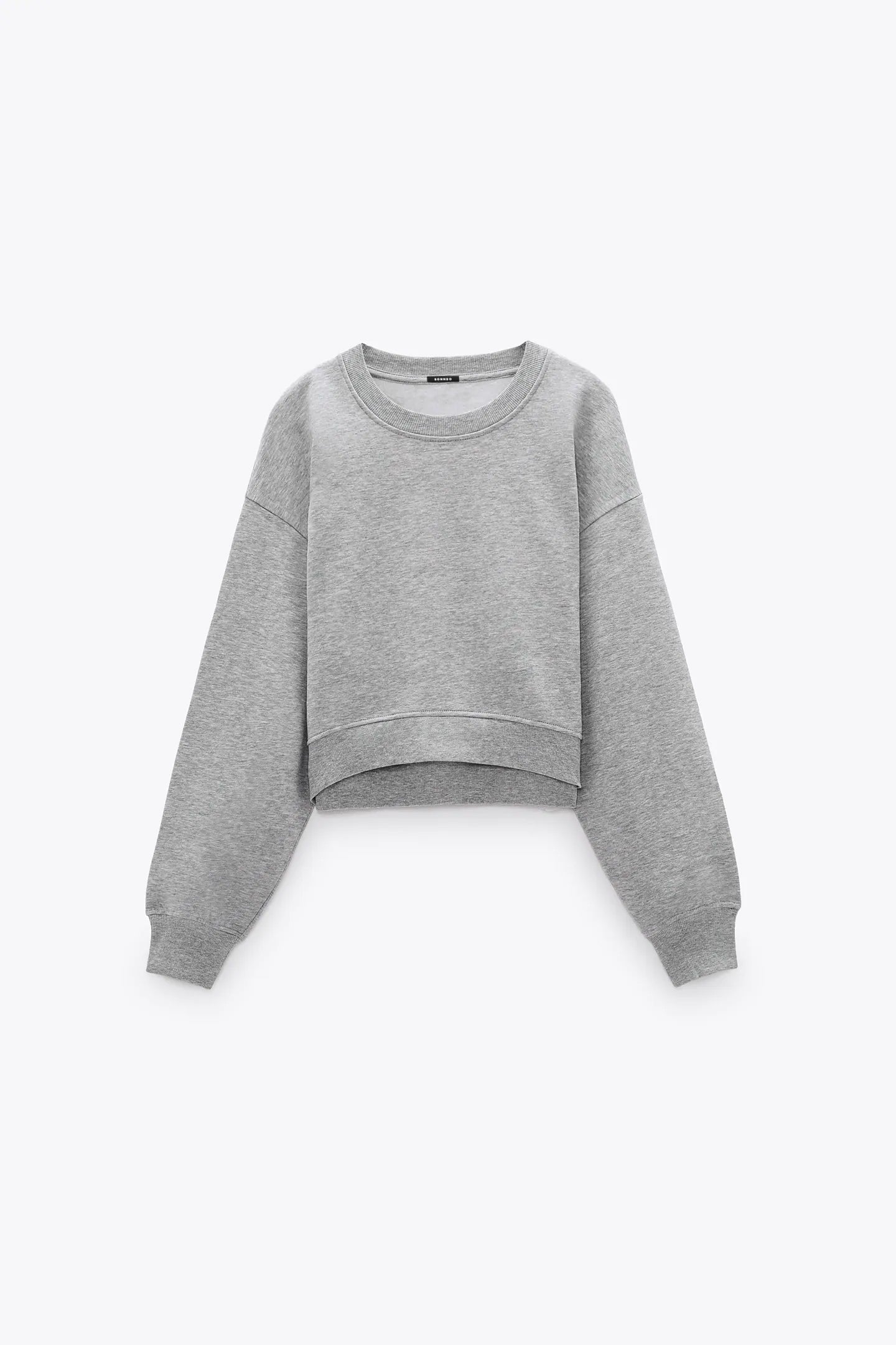 Basic grey cropped sweatshirt