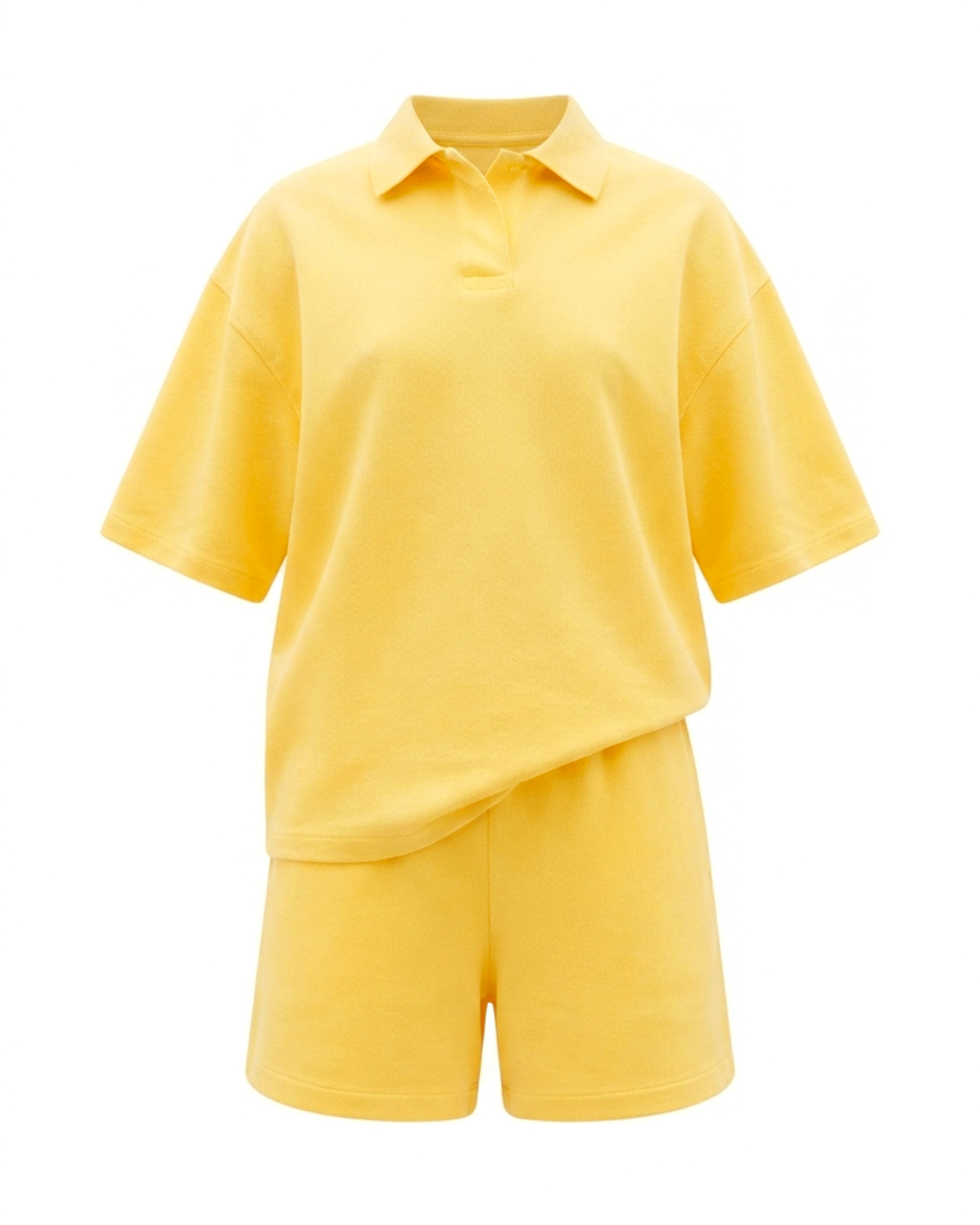 Conjunto polo oversize amarillo