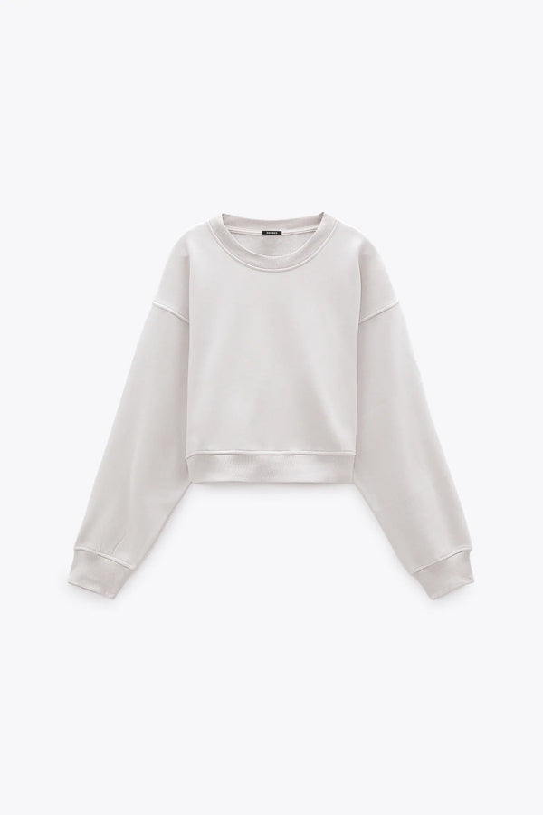 Sudadera básica blanca corta